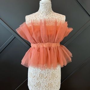Strapless tulle top size L